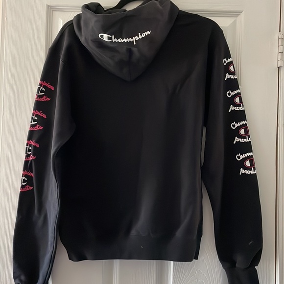 Champion Hooded Sweatshirt Black - Picture 1 of 5